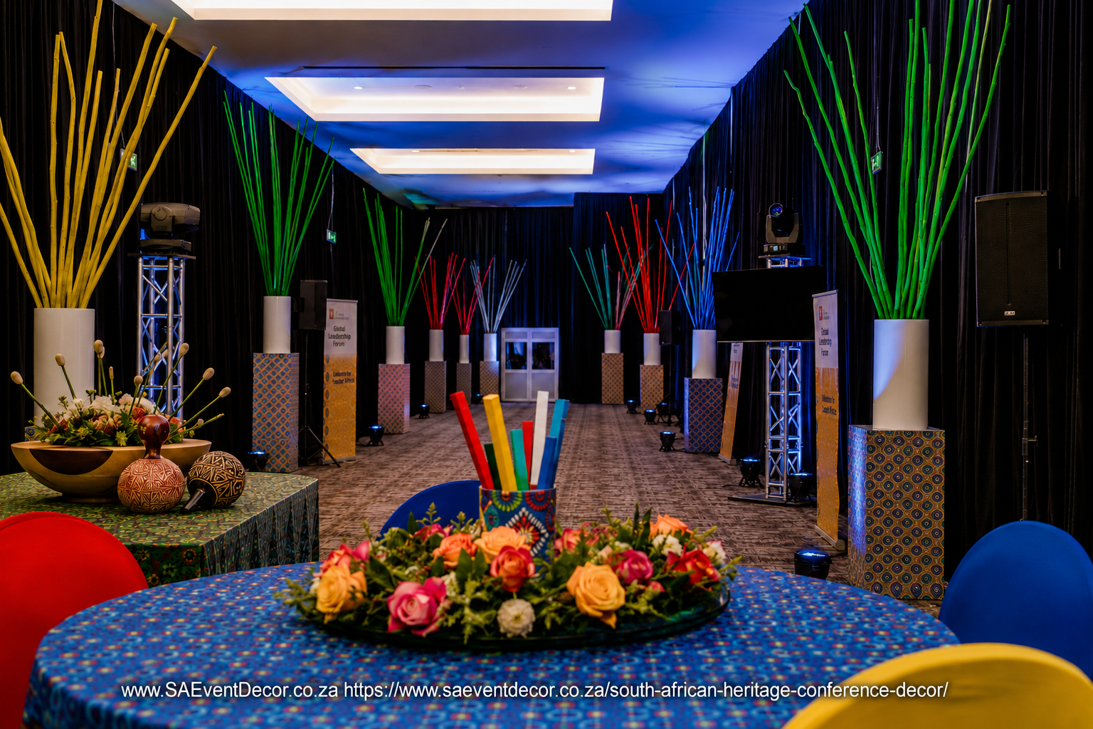 South African Heritage Conference Decor By SA Event Decor themed stick decor