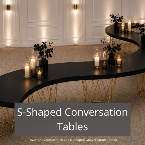 S-Shaped Conversation Tables feature S Shaped Conversation Tables feature