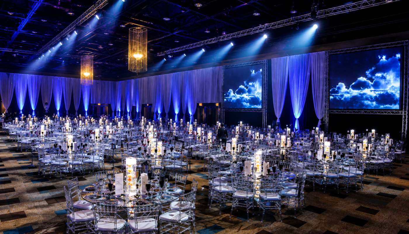 SA Event Decor Sandton Convention centre glass table gala (1) SA Event Decor Sandton Convention centre glass table gala 1