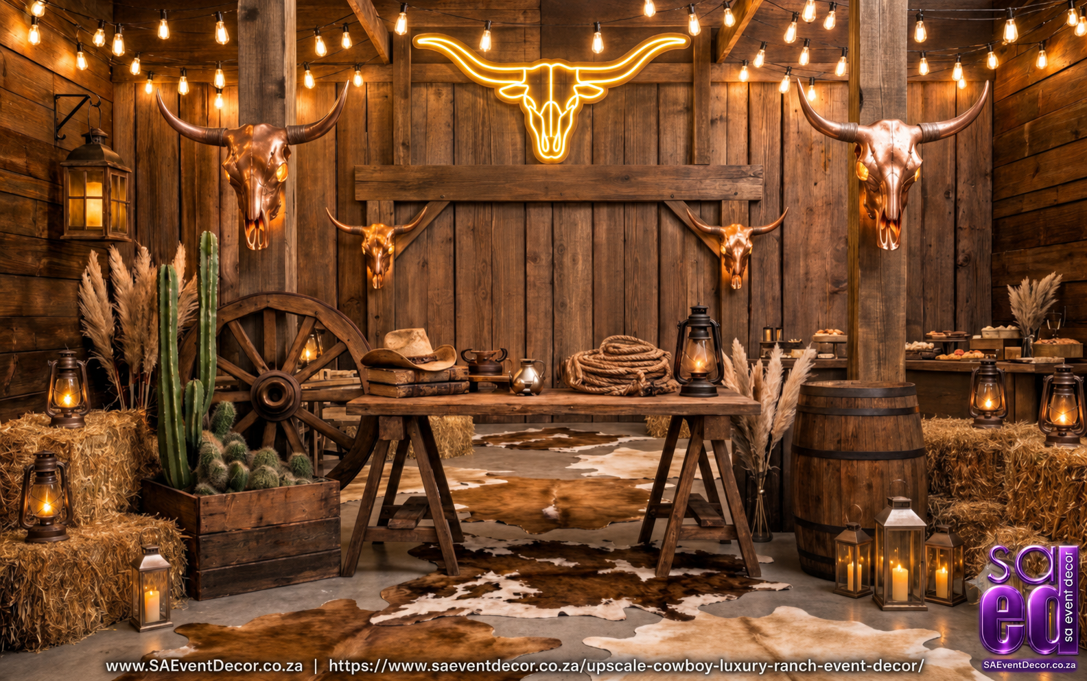 1 Cowboy luxury ranch event decor SA Event Decor