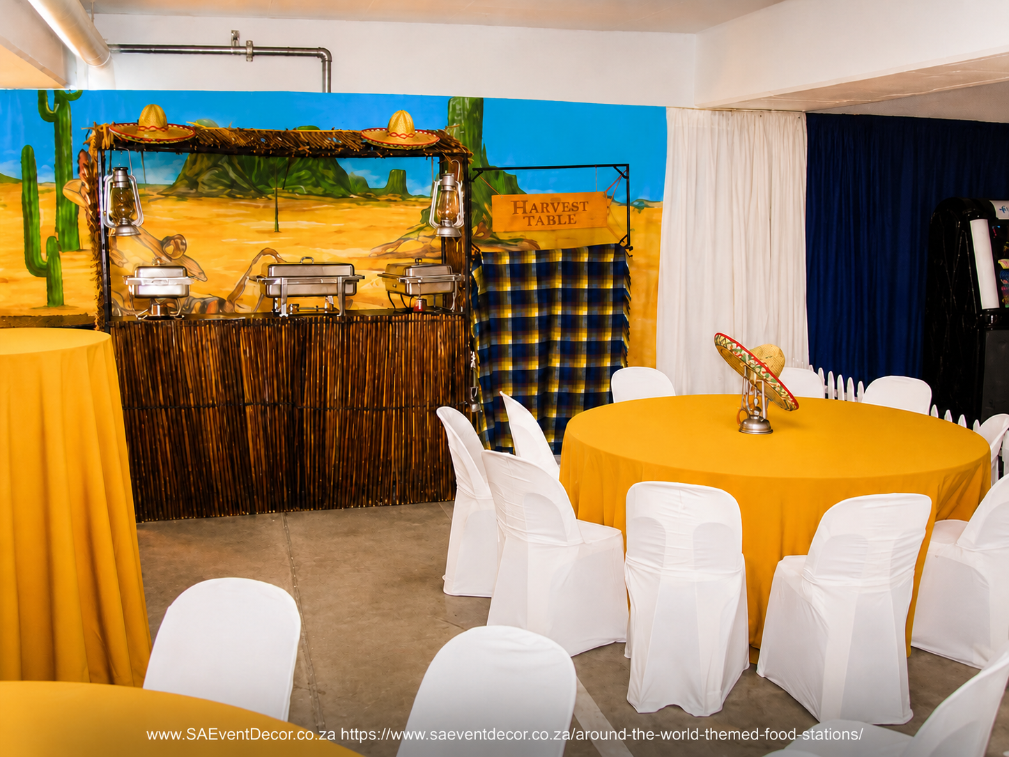 Around The World Themed Food stations from SA Event Decor