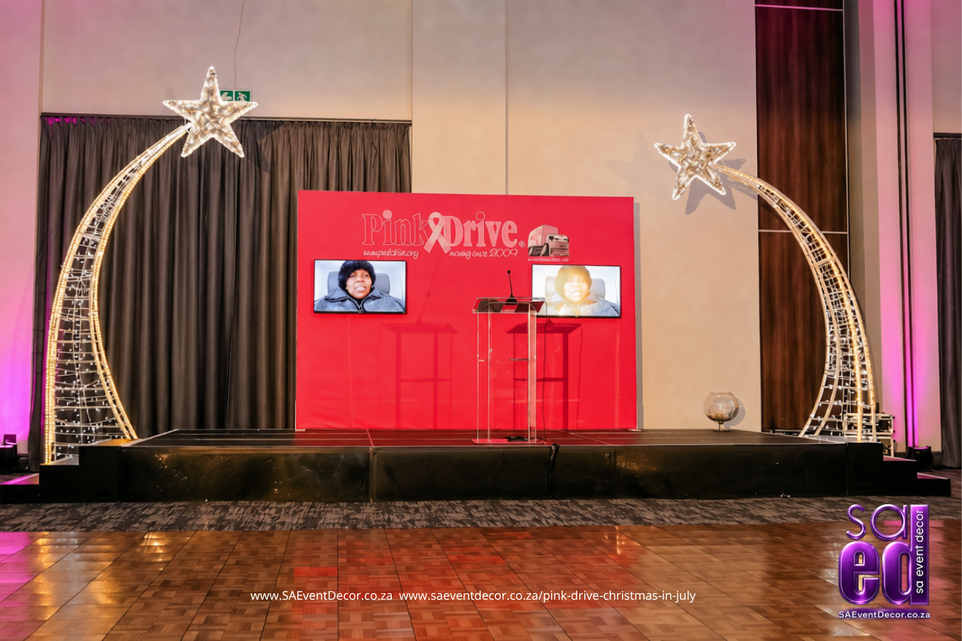 Arched shooting star Display for Stage set up designed by SA Event Decor Arched shooting star Display for Stage set up designed by SA Event Decor