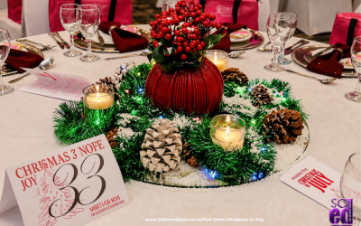 SA Event Decor 19 Candlelit christmas themed centrepiece SA Event Decor 1