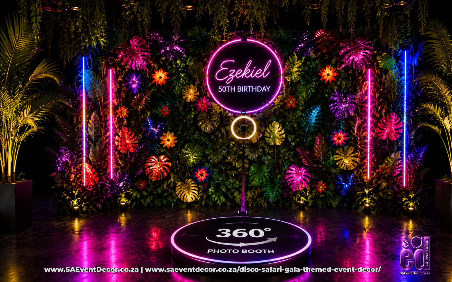 Disco-safari-gala-themed-decor-photo-booth-by-SA-Event-Decor Disco safari gala themed decor photo booth by SA Event Decor
