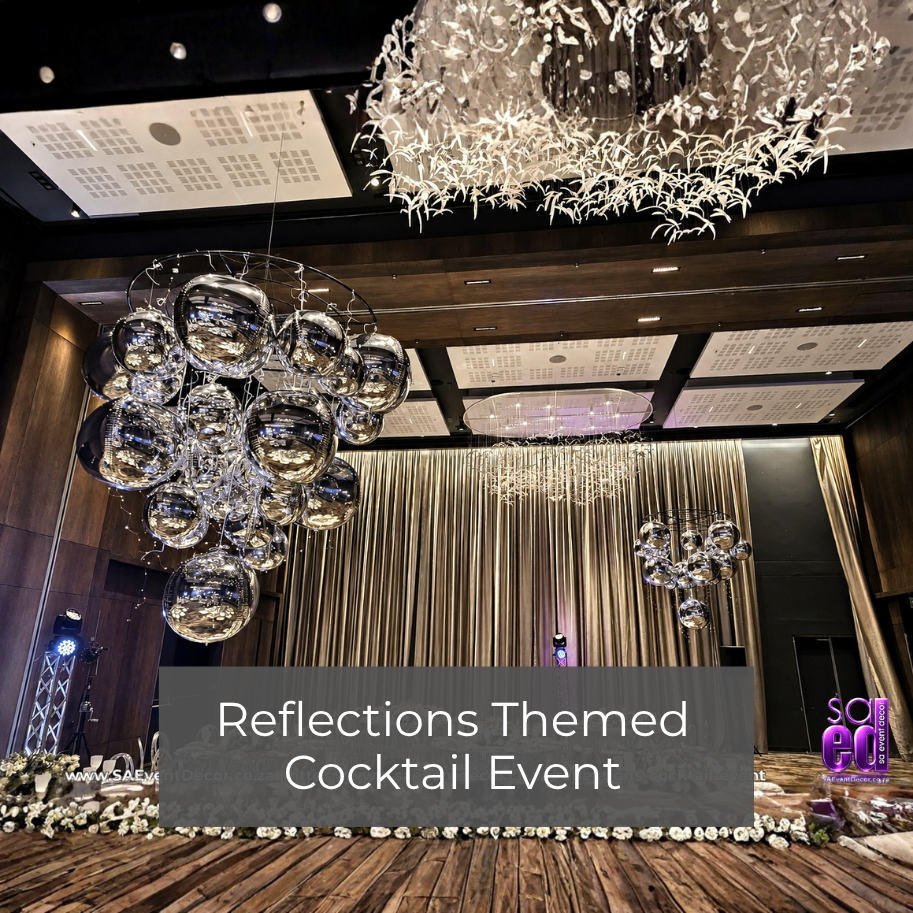 Reflections-themed-event-decor-silver-metalic-display-by-SA-Event-Decor Reflections themed event decor silver metalic display by SA Event Decor 1