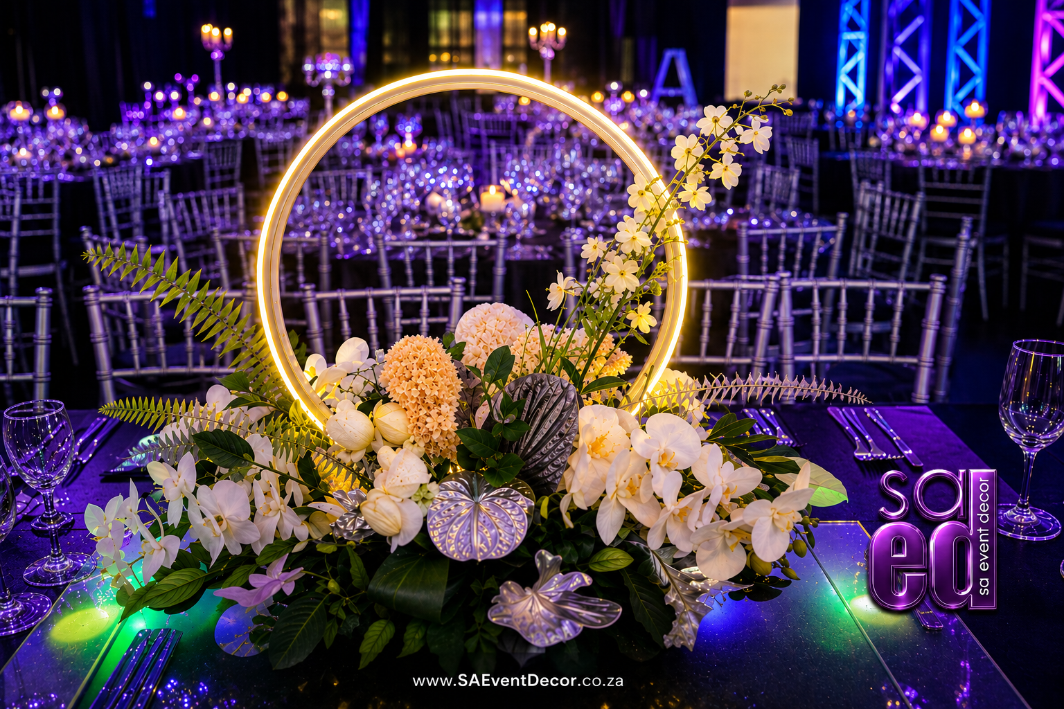 SA Event Decor LED ring centre piece R 350 ex VAT SA Event Decor LED ring centre piece R 350 ex VAT 1