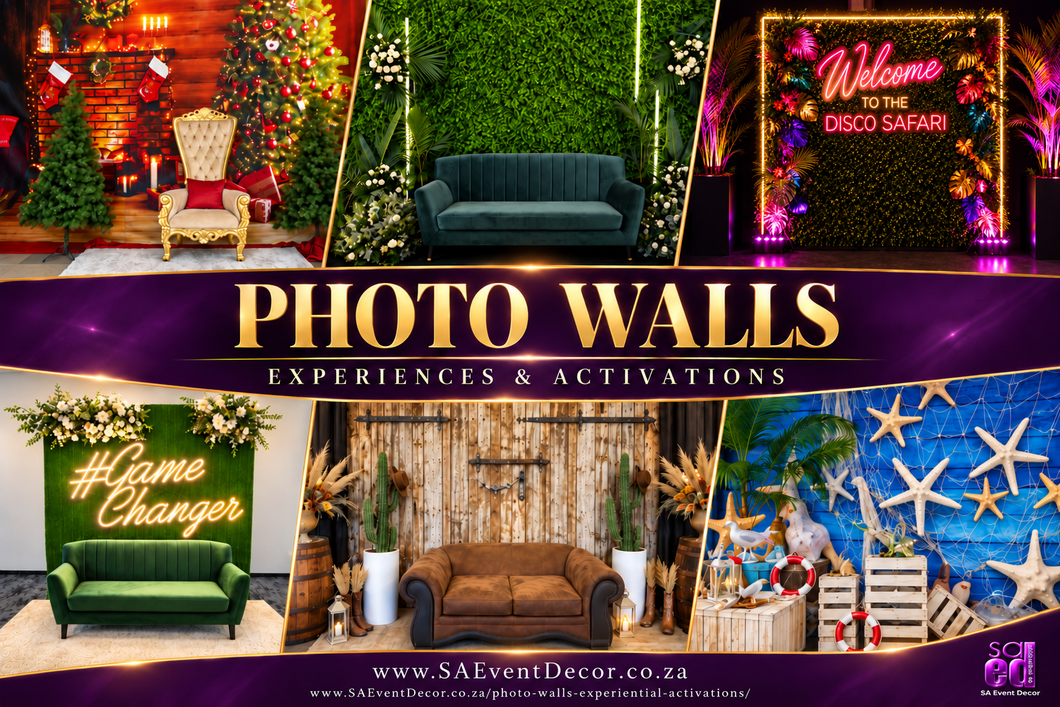 Phot walls from SA Event Decor Phot walls from SA Event Decor