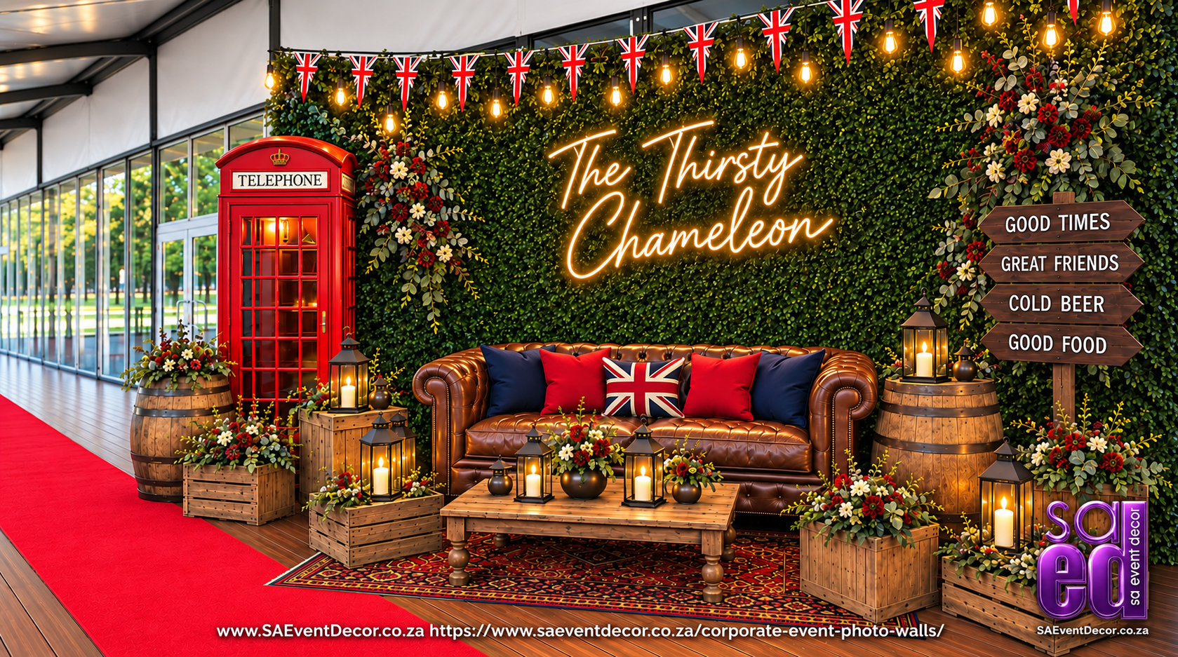 Photo wall the Thirsty Chameleon SA Event Decor Photo wall the Thirsty Chameleon SA Event Decor