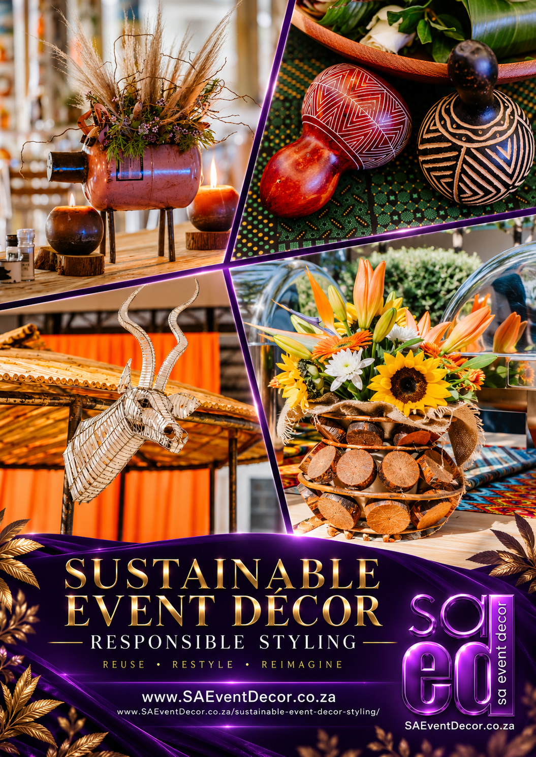 Sustainable event decor from SA Event decor