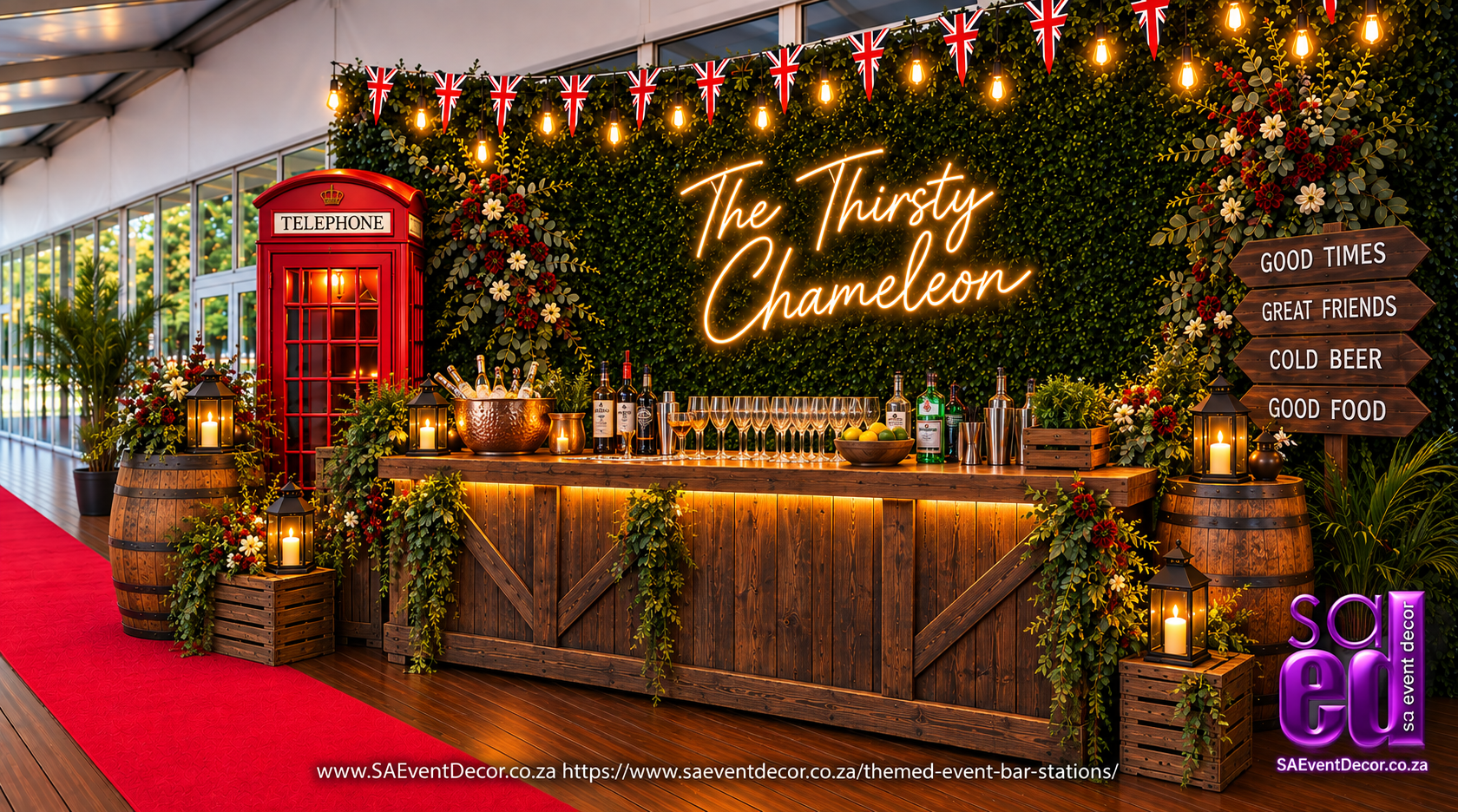 Themed Bar Stations 2 Themed bar stations by SA Event Decor