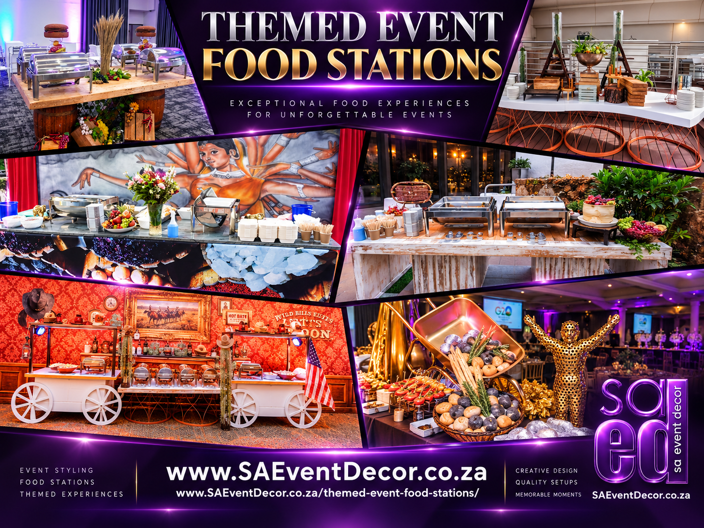 Themed event food stations by SA Event Decor Themed event food stations by SA Event Decor