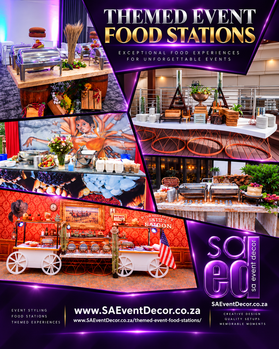 Themed event food stations from SA Event Decor Themed event food stations from SA Event Decor