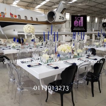 Glass Rectangular Tables With Led Base 1