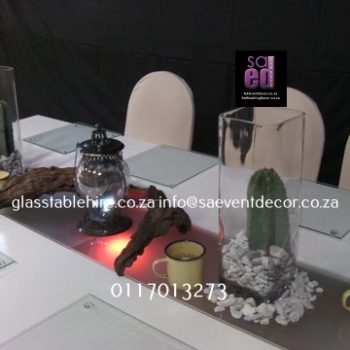 Glass Rectangular Tables With Led Base 11
