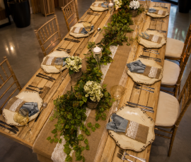 Natural Brown Table Top Rentals 1