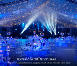 Round Glass LED Event Tables 2