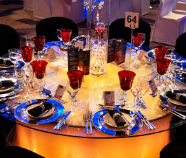Round Glass LED Event Tables 6