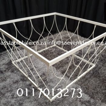Square Designer Glass Tables In White 2