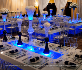 High Gloss Rectangular White Tables With LED Base 3 204818569
