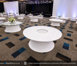 Luxury 2m Round Table Hire 3
