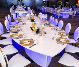Luxury White Leaf Shaped Table Hire 3