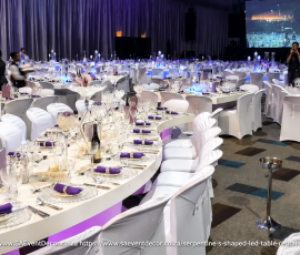 Serpentine S-Shaped LED Table Hire 3