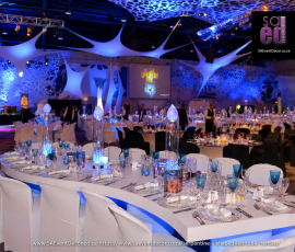 Serpentine S-Shaped LED Table Hire 1
