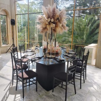 Black Leaf Shaped Tables 2