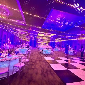 LED glass tables round 2