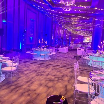 LED glass tables round 5