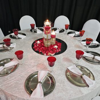 Red Gala Dinner Decor 1