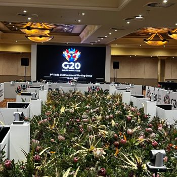 Proudly South African Proteas and Fynbos Conference Decor 1