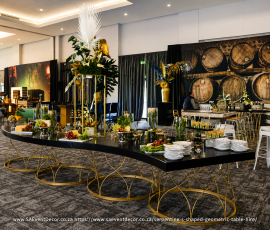 Serpentine S-Shaped Geometric Table Hire 1 1000129759