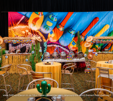 Around the World Food Stations and Harvest Table Décor 12