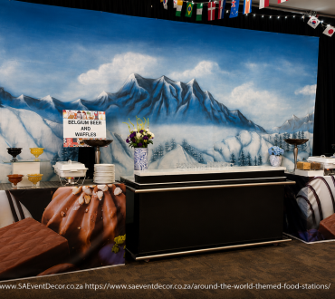 Around the World Food Stations and Harvest Table Décor 20