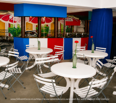 Around the World Food Stations and Harvest Table Décor 24