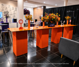 Glass Top Conversation Table Hire Johannesburg | Conference & Cocktail Event Furniture 1