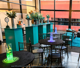 Glass Top Conversation Table Hire Johannesburg | Conference & Cocktail Event Furniture 2