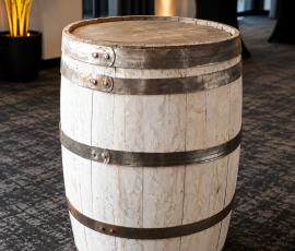 Whitewashed Wine Barrel Conversation Table Hire for Corporate Events 4 1804445045