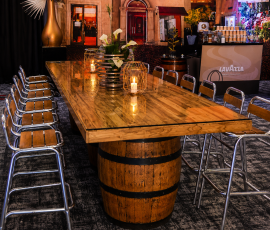 Wine Barrel Conversation Table Hire for Corporate Events 3 127111532