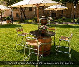 Wine Barrel Conversation Table Hire for Corporate Events 9 3111084809